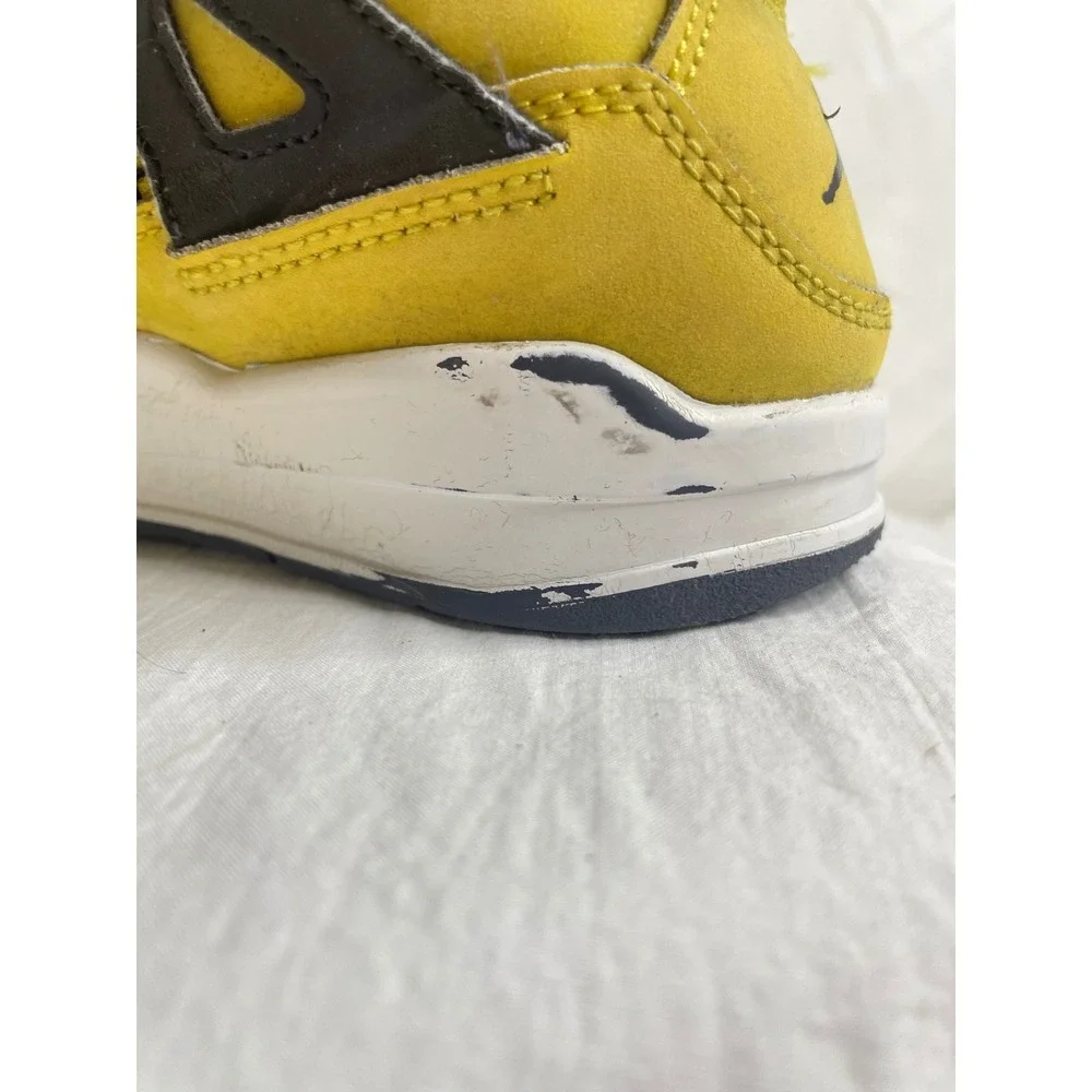 Jordan 4 IV Retro Yellow Black Toddler Shoes Sz 2.5Y